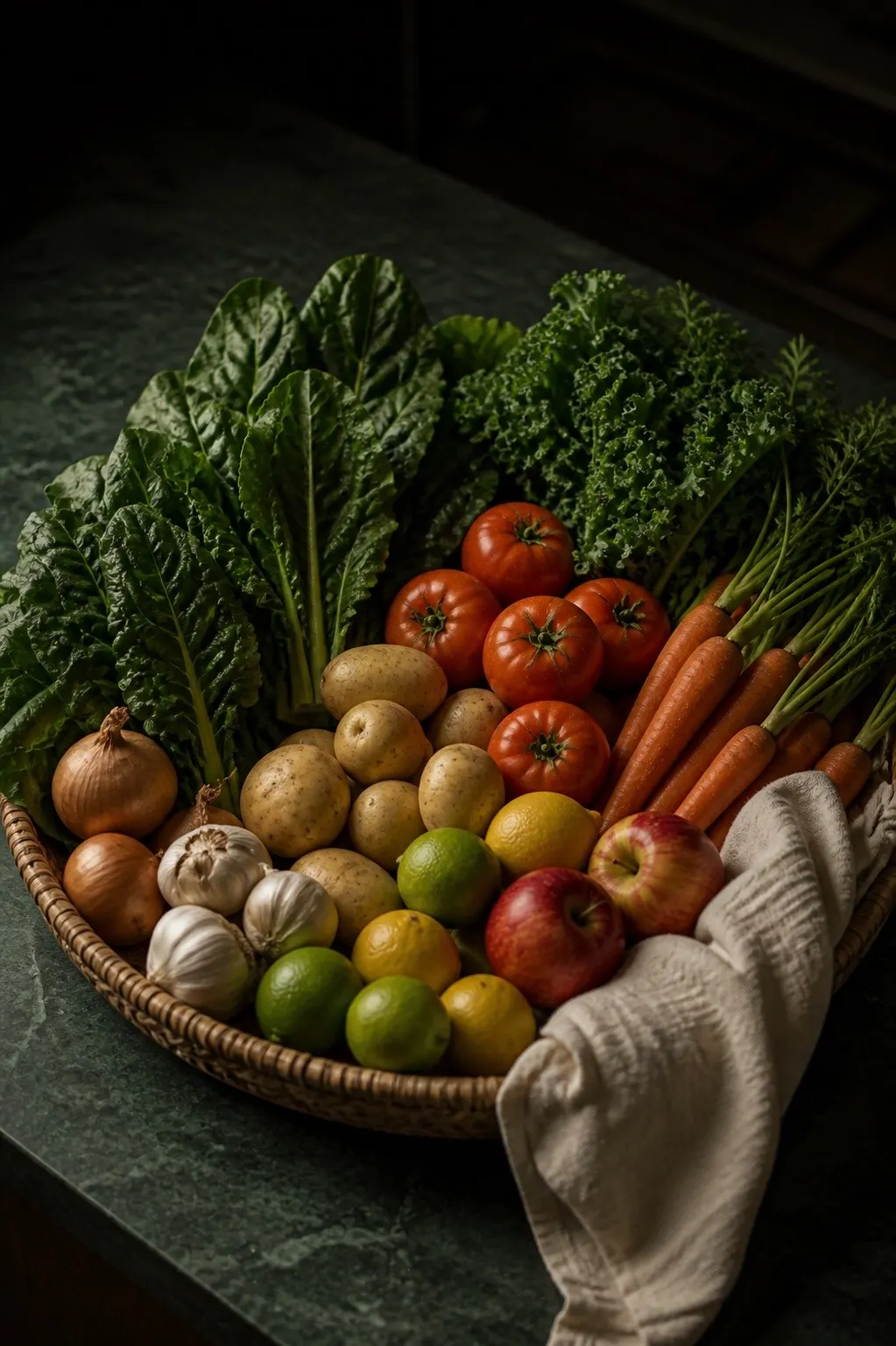 Cesta semanal de hortifruti selecionado pela Origem Mercato